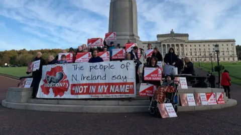 Anti-abortion campaigners at Stormont