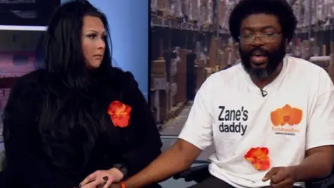 Zane's parents, Nicole Lawler and Kye Gbangbola