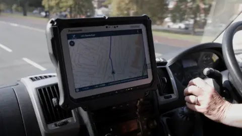 markettiers Navigation system in use n an ambulance