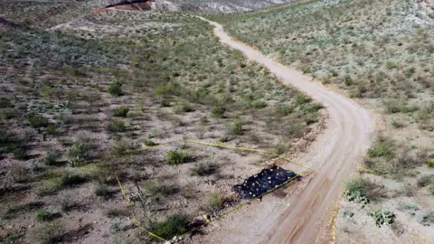 Getty Images The remote unpaved road where the attack happened