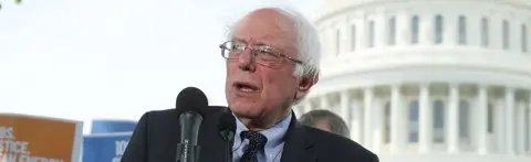 Getty Images Bernie Sanders on Capitol Hill, April 27, 2017 in Washington DC.