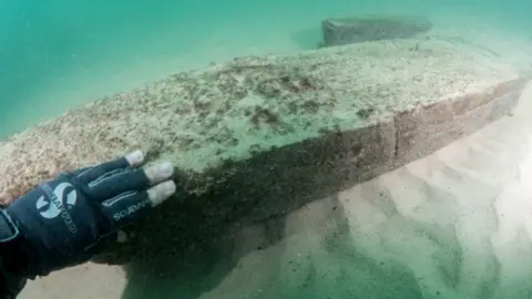 Reuters A diver works at the scene of a centuries-old shipwreck near Portugal