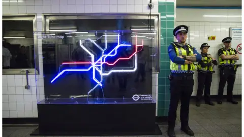 Getty Images British Transport Police officers