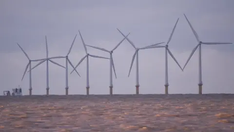 Getty Images An offshore wind farm in the Irish Sea