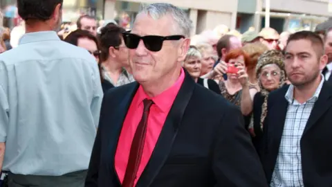 Getty Images Joe Longthorne at Bernie Nolan's funeral