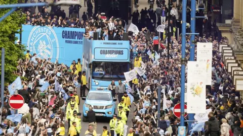 PA Media Manchester City open-top bus parade