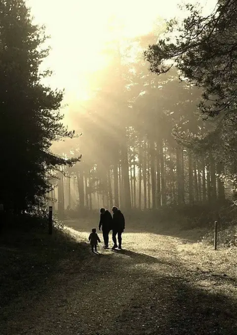 Matthew Cawkwell Family in the woods