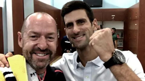 Craig O'Shannessy Tennis strategist and coach Craig O'Shannessy with Novak Djokovic