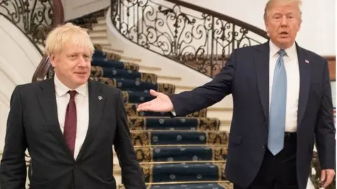 PA Media Boris Johnson and Donald Trump