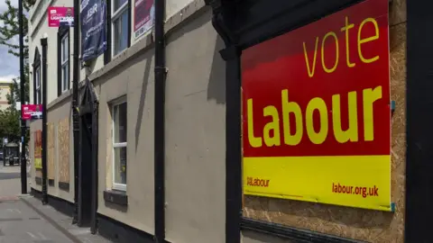 Getty Images Vote Labour sign