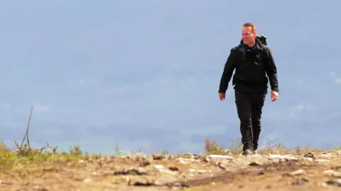 BBC/ANDY ALCROFT Ricki walking in northern Spain