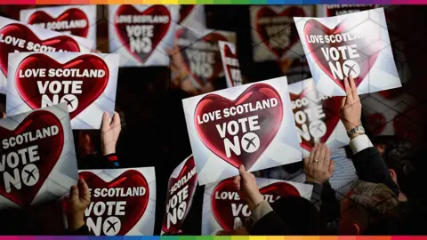 Getty Images Love Scotland vote no posters