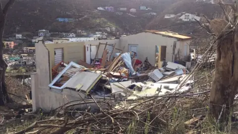 Tommy White Devastation after Hurricane Irma hit the British Virgin Islands