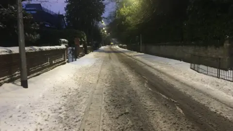 Cardiff Road in Llandaff, Cardiff on Friday morning