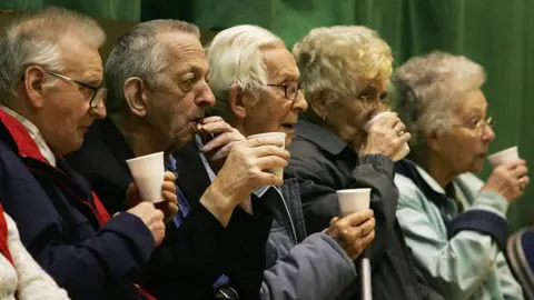 Getty Images Pensioners at a tea dance