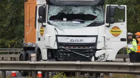 INS News Lorry crash site