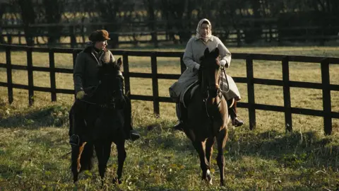 Getty Images Princess Anne and Queen Elizabeth II horse riding on the Sandringham estate in Sandringham, Norfolk, England, Great Britain, circa 1979