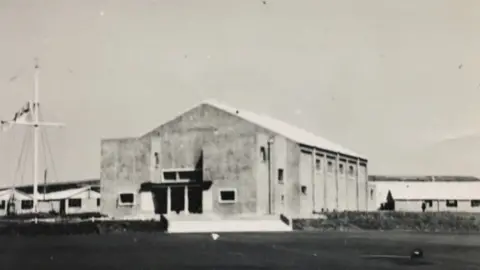 Lloyd Sluman The flagstaff and first buildings at RNAS Culdrose