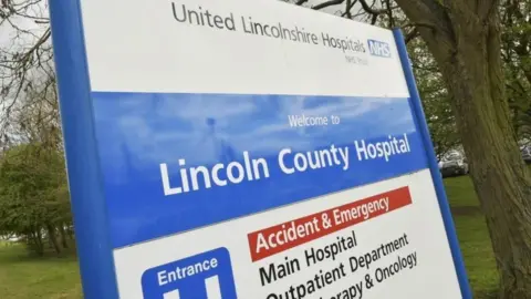 Local Democracy Reporting Service Lincoln County Hospital sign