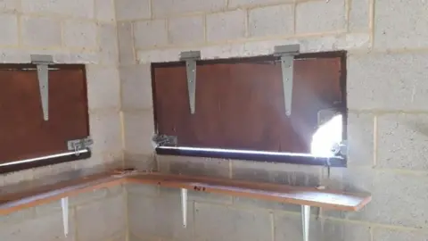 Nottinghamshire Wildlife Trust The damaged hide