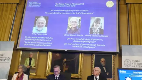 AFP/Getty Nobel Prize for Physics winner announced 2018