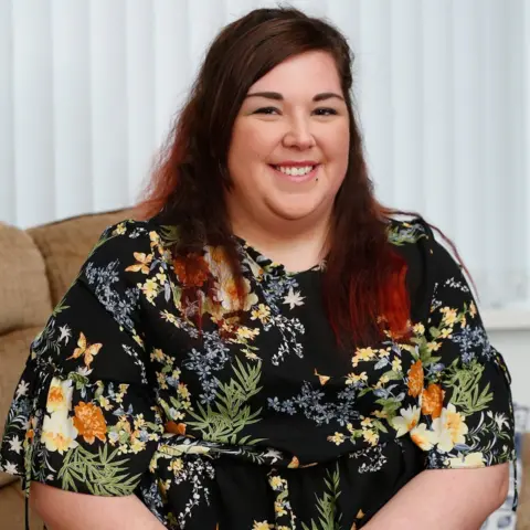 Tom Maddick/SWNS Jemma in her home in Lanchashire