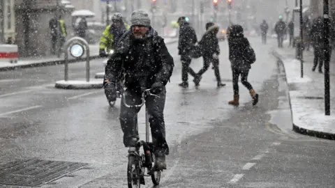 Getty Images Snow in London on 2 March