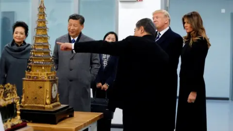 Reuters US President Donald Trump and Chinese President Xi Jinping tour the Conservation Scientific Laboratory of the Forbidden City in Beijing