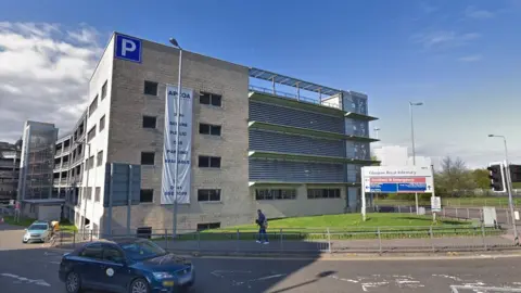 Google Car Park at Glasgow Royal Infirmary