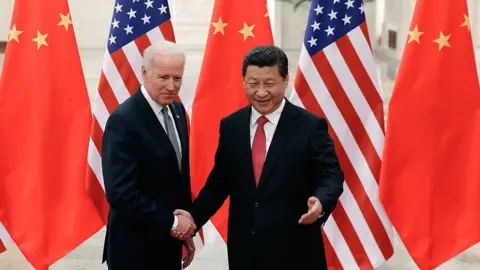 Getty Images Joe Biden meets Xi Jinping in China