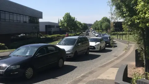 Queues at Lifford Lane in Birmingham