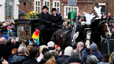 Reuters Sir Ken Dodd funeral cortege