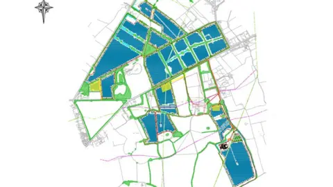 Low Carbon Solar Park 25 Ltd Drawings of the plans for a new solar farm on Bradford Road, Rode