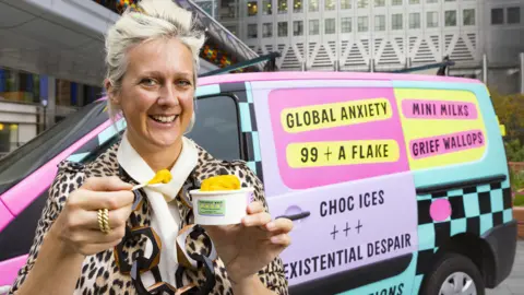 PA Media Annie Nicholson stands in front of the Fandangoe Whip