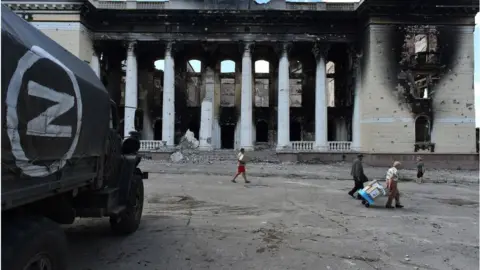 Getty Images Maj Kravchenko and his men left Lysychansk only a few weeks before it was captured by Russian forces
