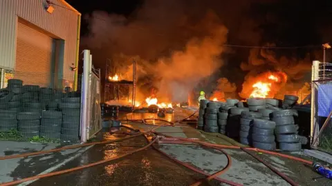 Essex County Fire and Rescue Service Fire in Rayne Road, Braintree