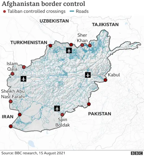 Border crossings in Afghanistan