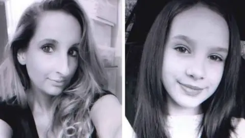 Family handout Ella Dalby (r) attempted to protect her mum from Boon's attack