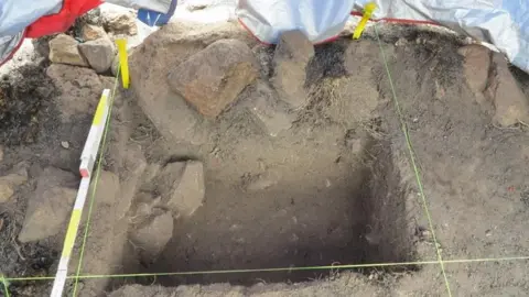 ANU The archaeologists found gardening tools as well as retaining walls at the site