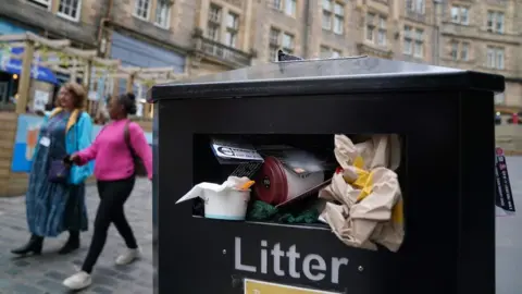 PA Media full bin in edinburgh