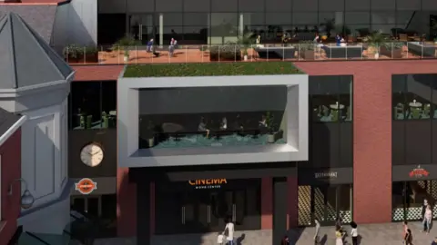 Lichfield Dsitrict Council Artists impression of cinema