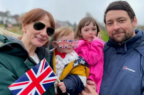 Gavin (37), Elaine(40), Amber(2) & Harris (1) Thomas from Edinburgh