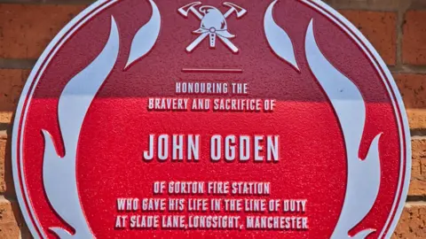 fbu/mARK tHOMAS plaque marking John Ogden's life