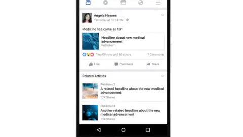 Facebook The new "Related articles" feature