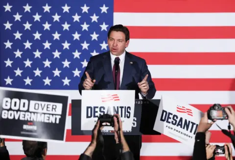 Getty Images Ron DeSantis in New Hampshire