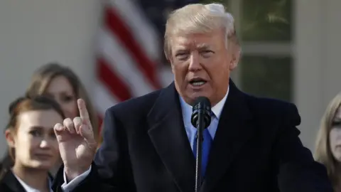Reuters US President Donald Trump addresses the annual March for Life rally