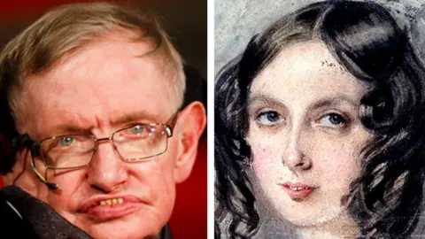 Getty Images Stephen Hawking and Ada Lovelace