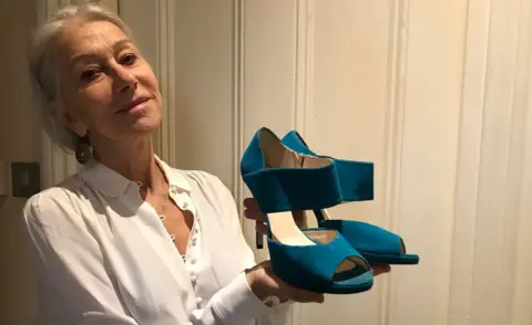 Epping Forest District Museum Helen Mirren with shoes