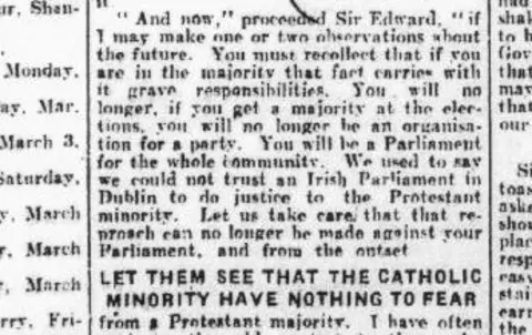 The Irish News An extract of Carson's resignation speech reported by the Irish News