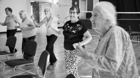 Mark Simmons Southmead residents enjoy an active class